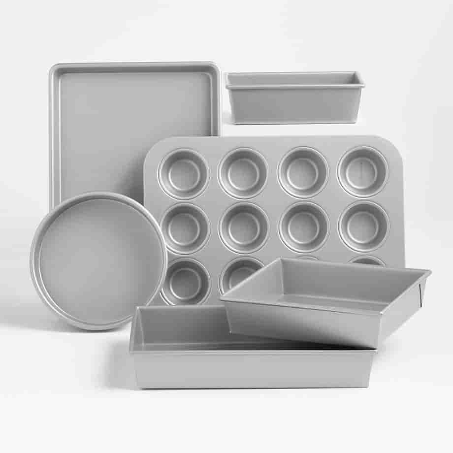 Ecogrillware Home 6-Piece Silver Non-Stick Bakeware Set