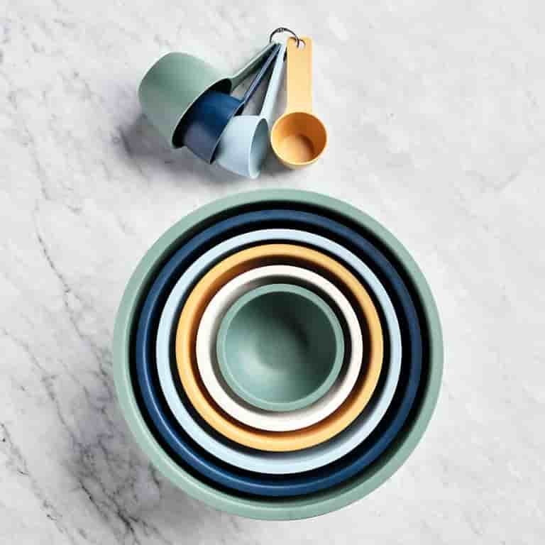 ecogrillware White Rimmed Mixing and Serving Bowls Set of 6