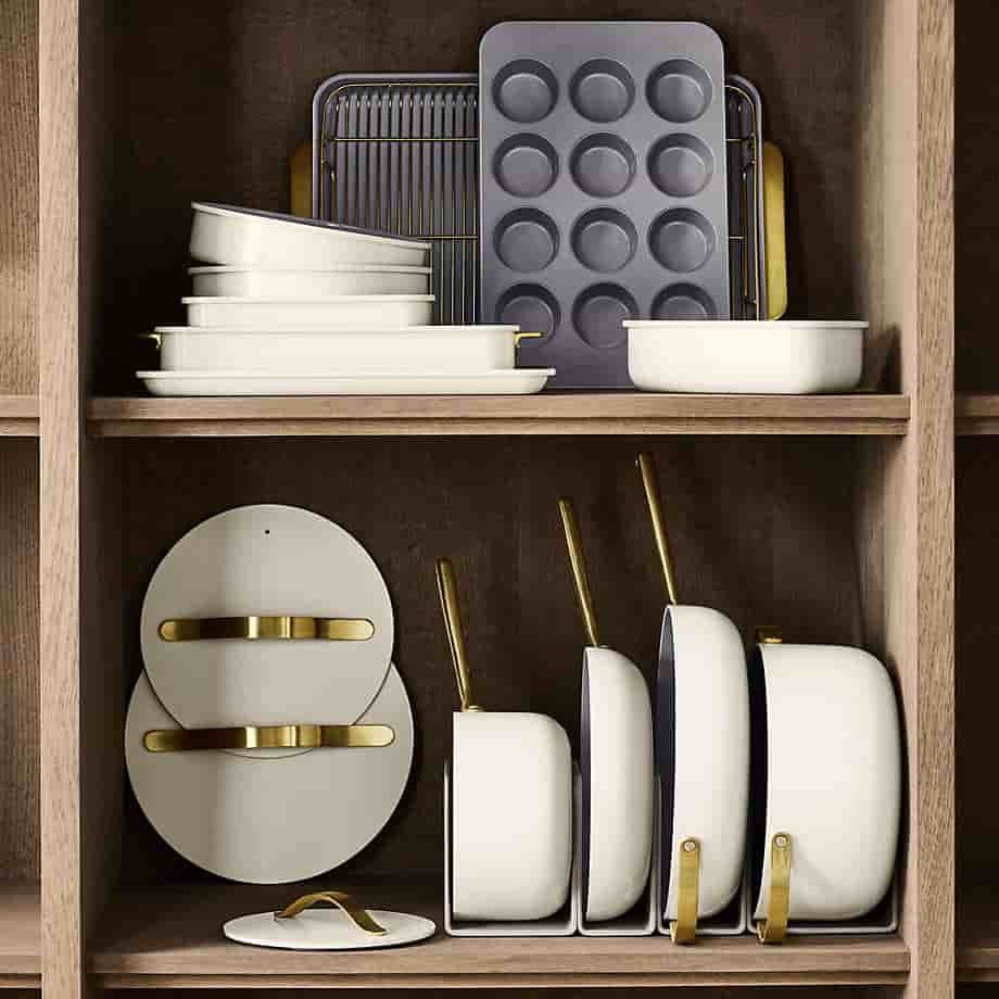 Ecogrillware Home Cream Full Kitchen Bakeweare & Cookware Set